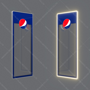 Puerta de vidrio con pantalla LED para refrigerador de bebidas