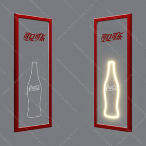 Puerta de vidrio con publicidad LED para refrigerador de bebidas comercial 