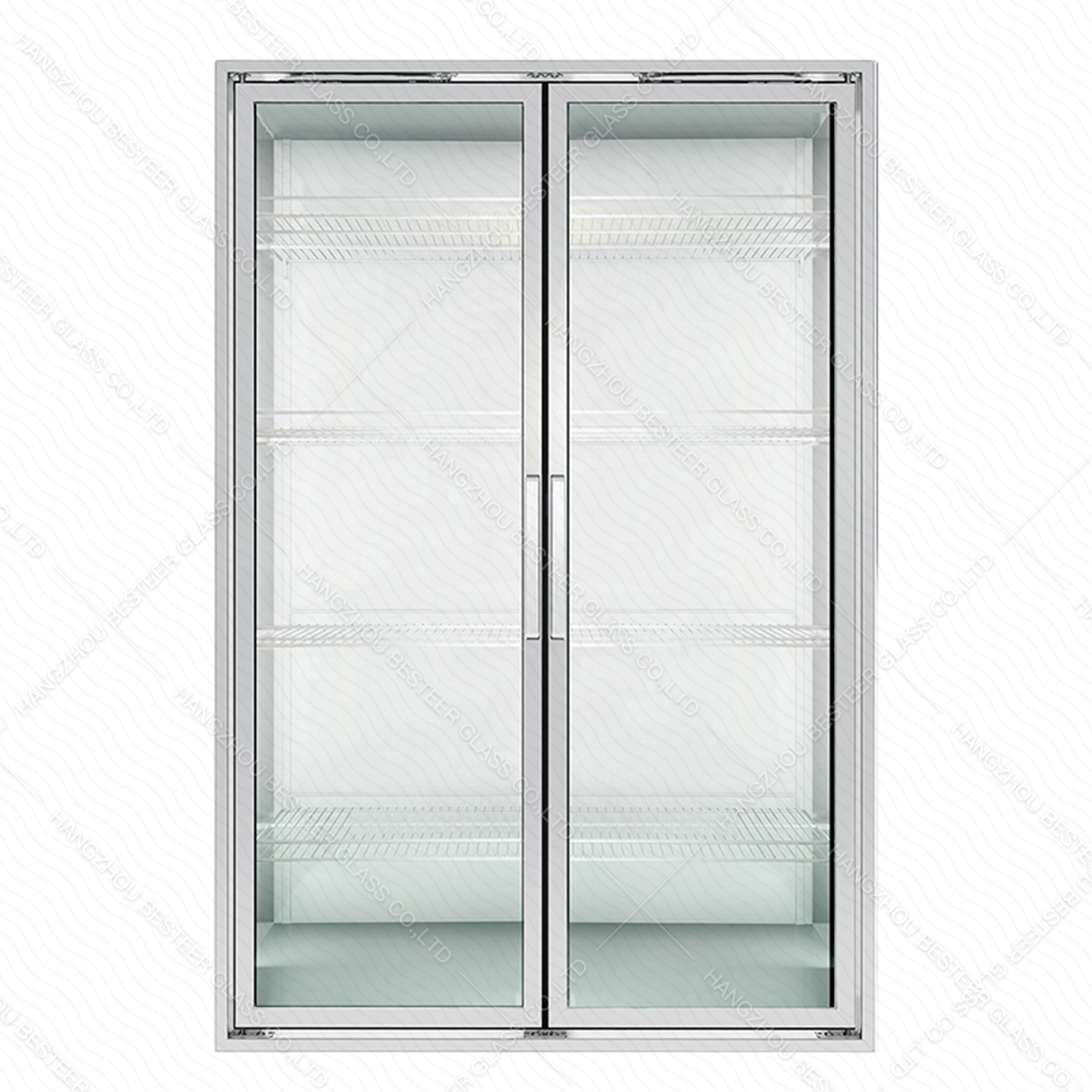 Puerta de vidrio con pantalla de marco de aluminio de lado a lado para sistema de cámara fría